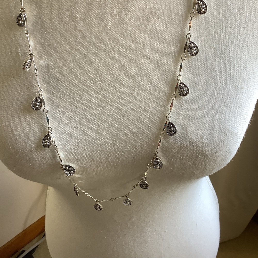 Three Trifari Silvertone Necklaces - Picture 2 of 14